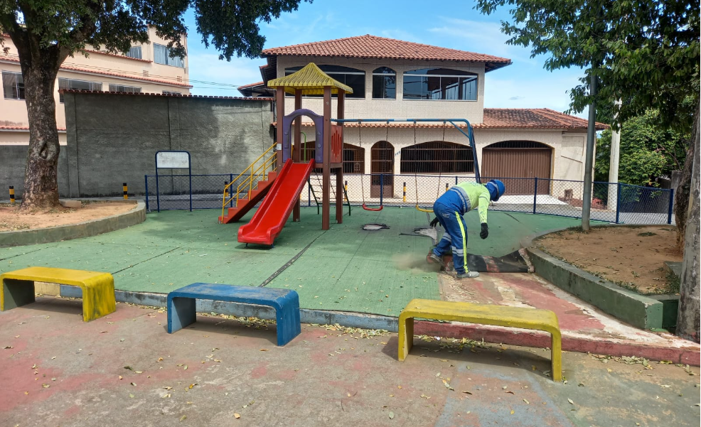 Praça Monte Sião, em Alto Boa Vista, passa por revitalização completa