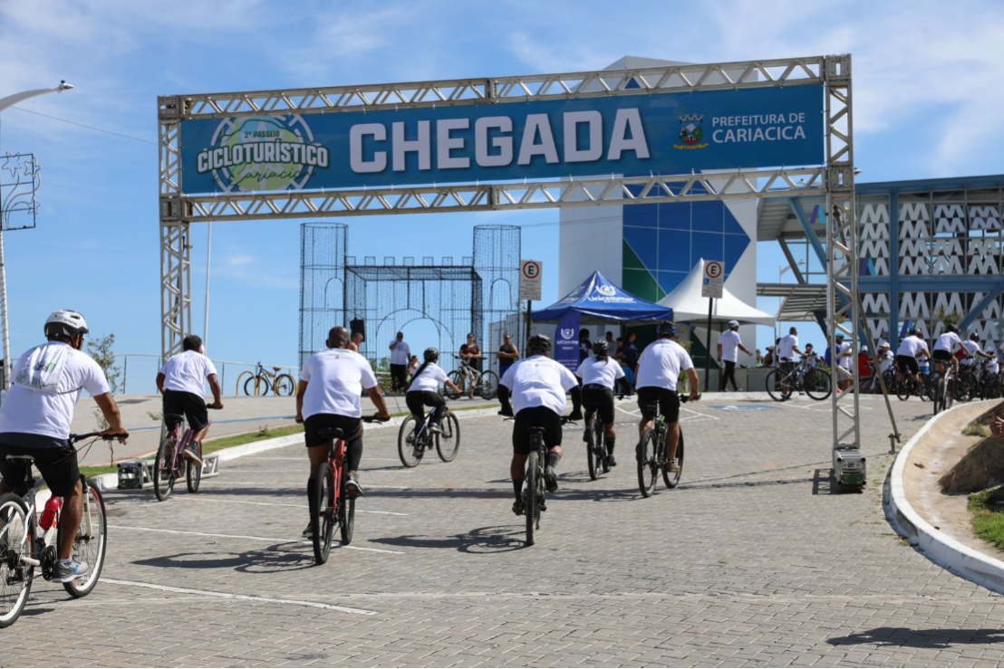 Mais de 230 ciclistas percorrem as ruas de Cariacica neste domingo (8) durante Passeio Cicloturístico