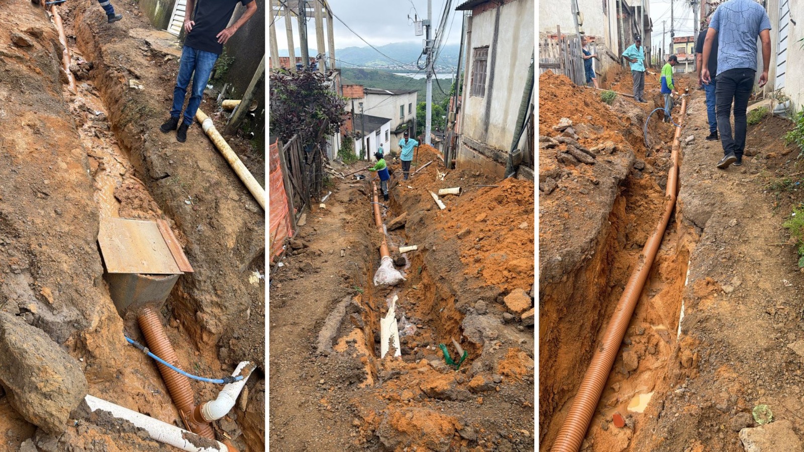 Obra na região do Morro do Quiabo exige esforço redobrado e Prefeitura amplia intervenção após chuvas em Cariacica